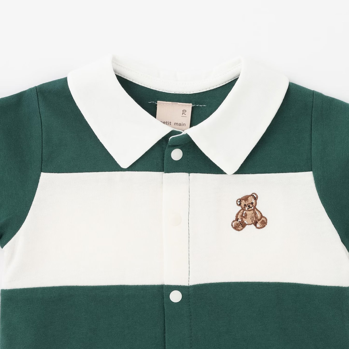 日本童裝 pe#main 熊仔polo連衣 70-80cm 男童款 初生嬰兒 夏季 Jumpsuit