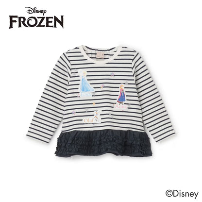 日本童裝 pe#main x Disney Frozen花邊上衣 80-130cm 女童款 冬季 TOPS