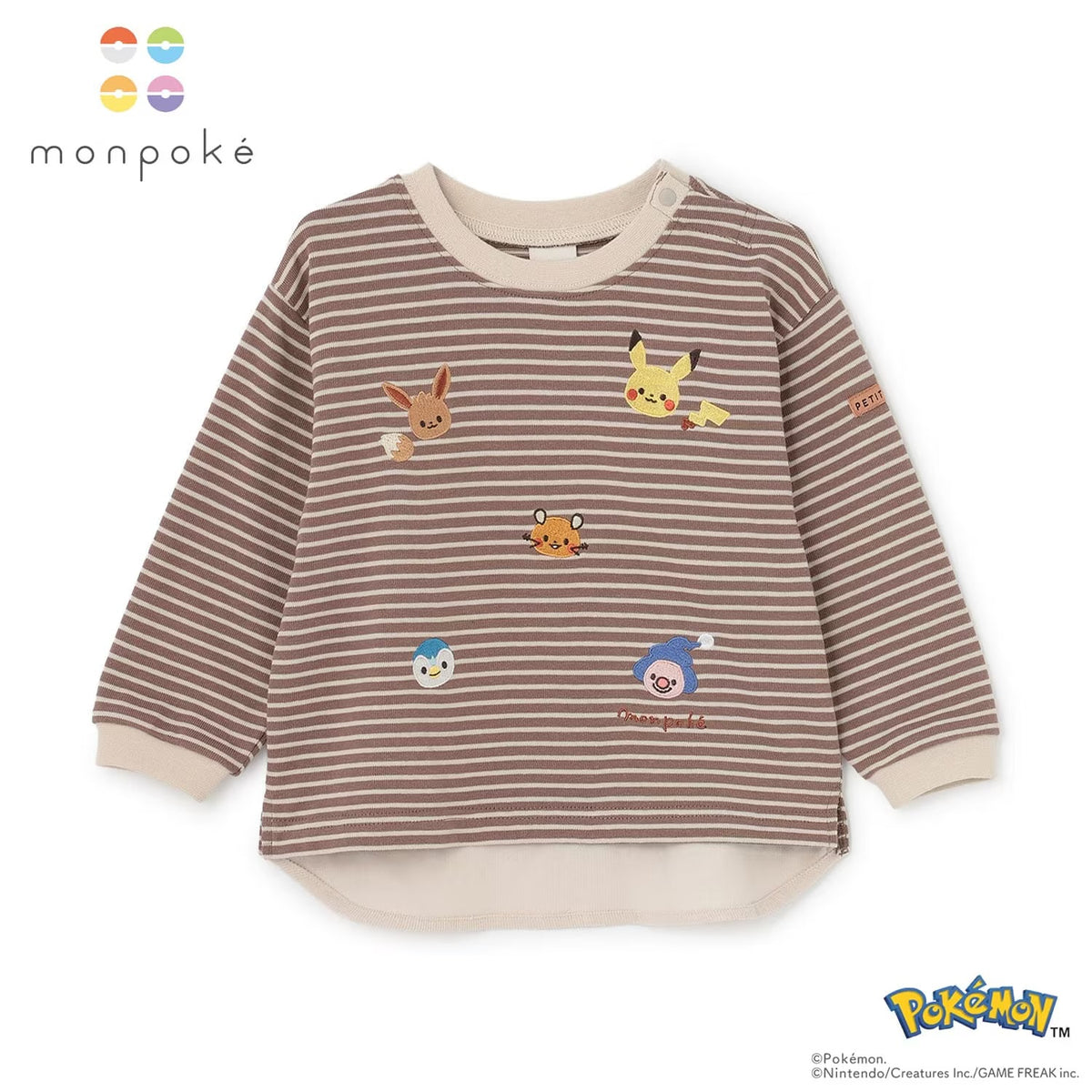 日本童裝 pe#main x【monpoke】假兩件衛衣 80-120cm 男童款/女童款 夏季 TOPS