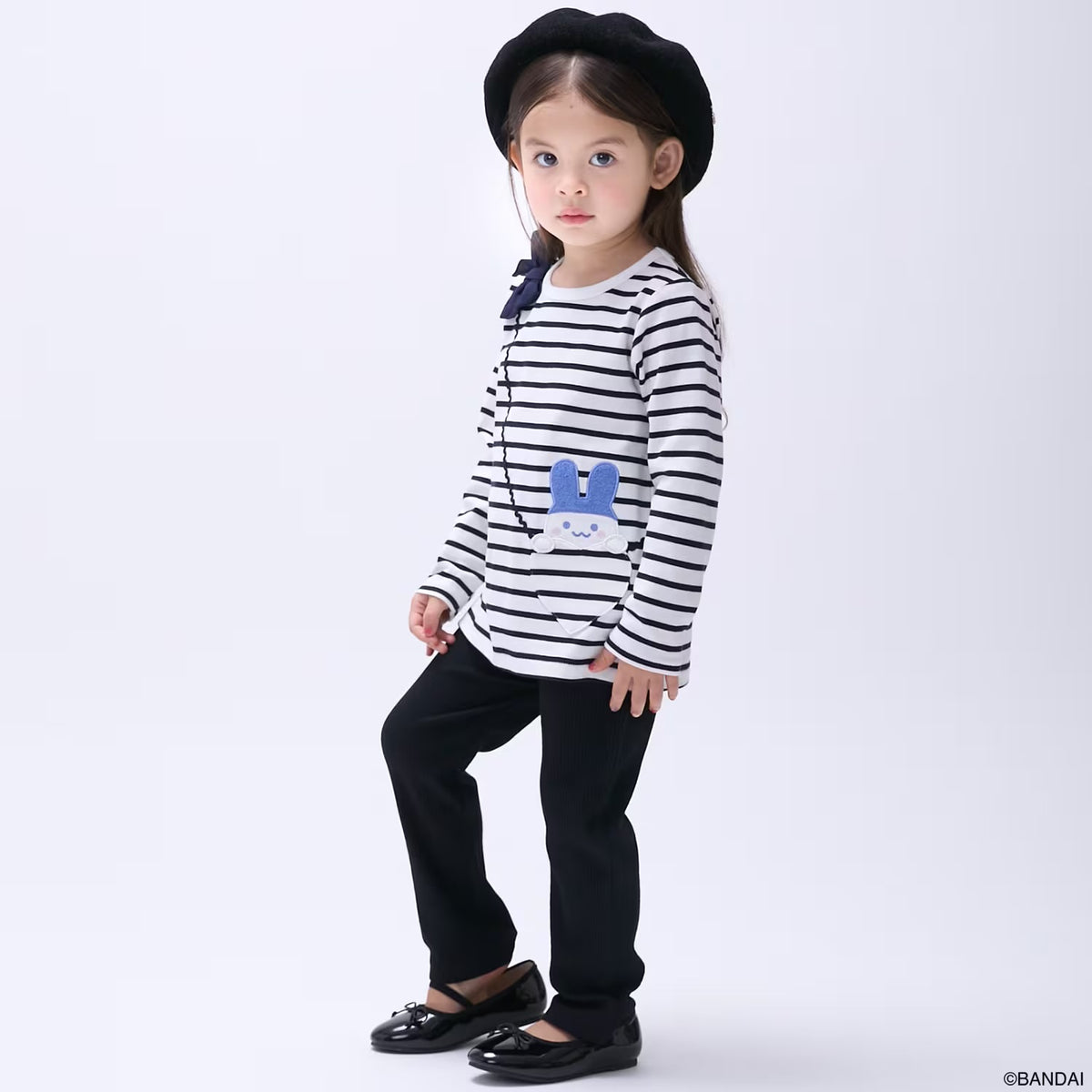 日本童裝 pe#main x【Tamagotchi】蝴蝶結肩上衣 90-130cm 女童款 秋季 TOPS