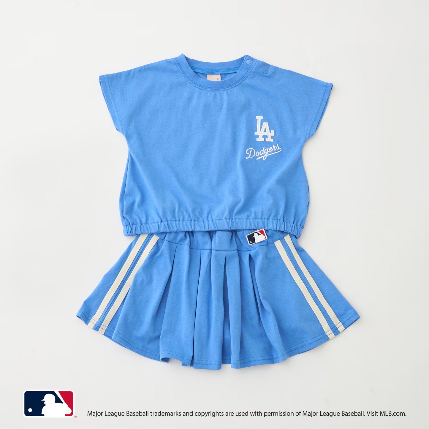 日本童裝 pe#main x 【MLB】上衣短裙兩件套裝 80-130cm 女童款 夏季 TOPS SKIRTS