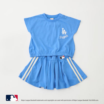 日本童裝 pe#main x 【MLB】上衣短裙兩件套裝 80-130cm 女童款 夏季 TOPS SKIRTS