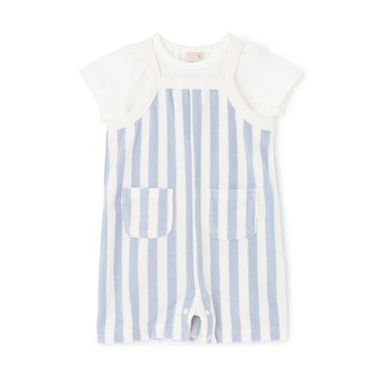 日本童裝 pe#main 吊帶工人褲及上衣兩件套裝 70-80cm 男童款/女童款 初生嬰兒 夏季 TOPS Jumpsuit