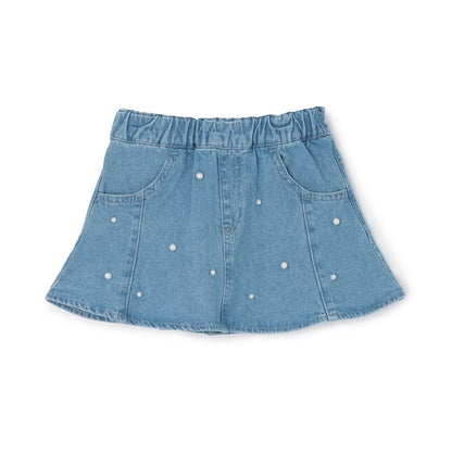 日本童裝 pe#main 珍珠牛仔短裙 80-130cm 女童款 夏季 SKIRTS