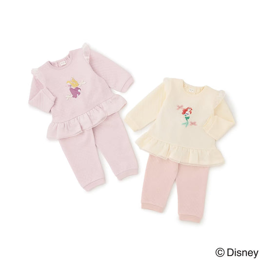 日本童裝 pe#main x Disney Princess 太空棉睡衣 90-130cm 女童款 秋季 TOPS PANTS 睡衣系列