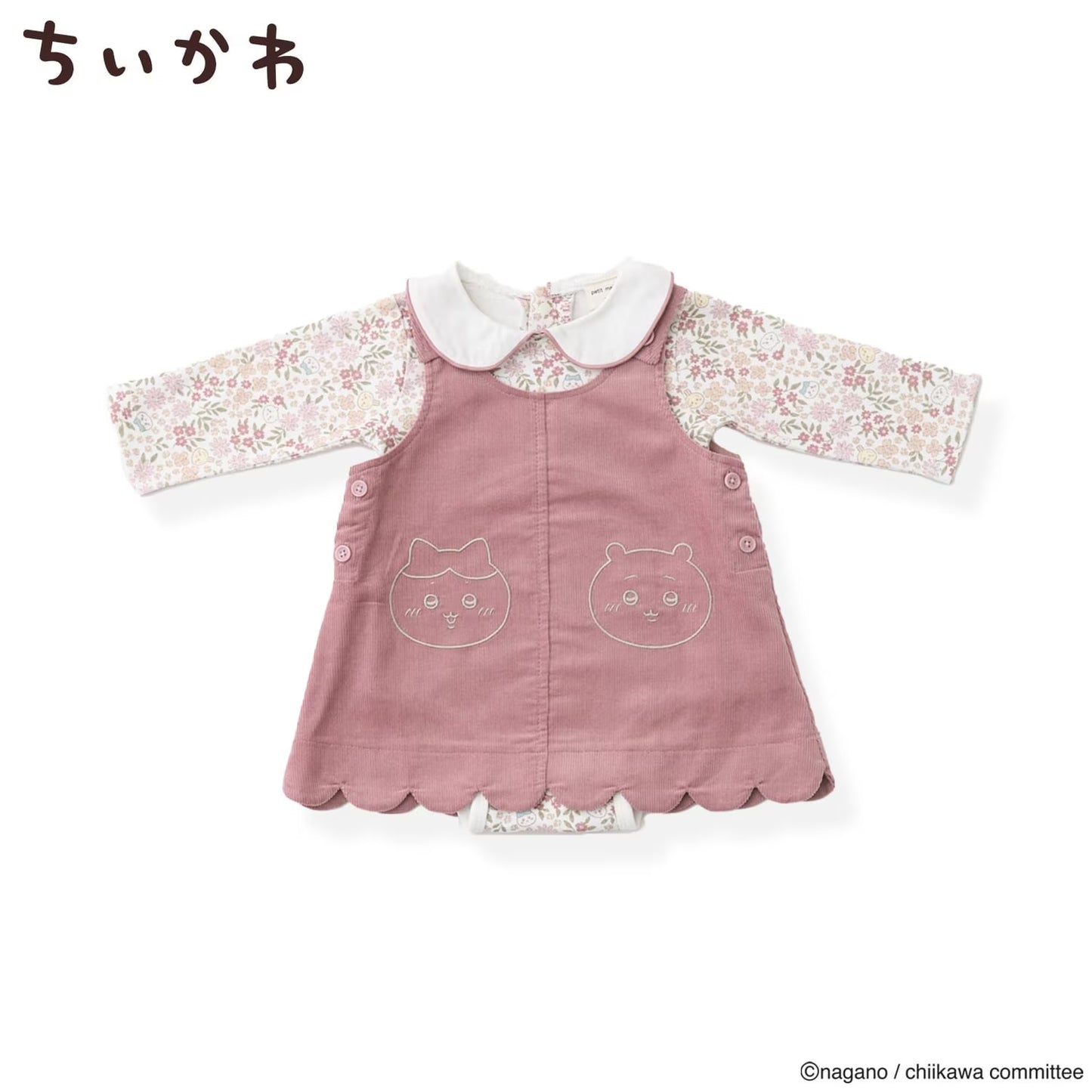 日本童裝 pe#main x【Chiikawa】連衣及連身裙套裝 70-80cm 女童款 初生嬰兒 夏季 Jumpsuit DRESSES