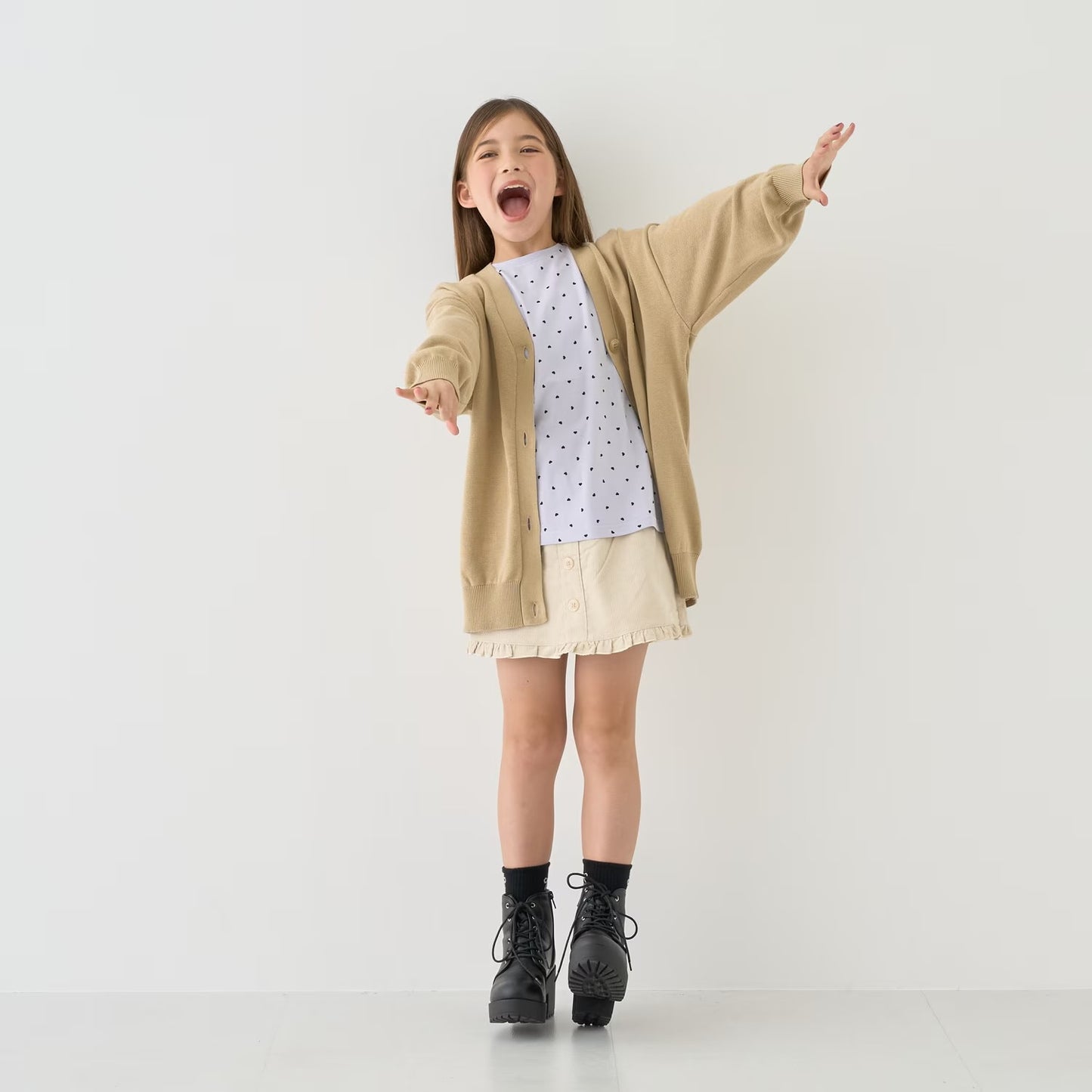 日本童裝 Ly# mine 荷葉邊燈芯絨裙褲 100-140cm 女童款 秋季 PANTS
