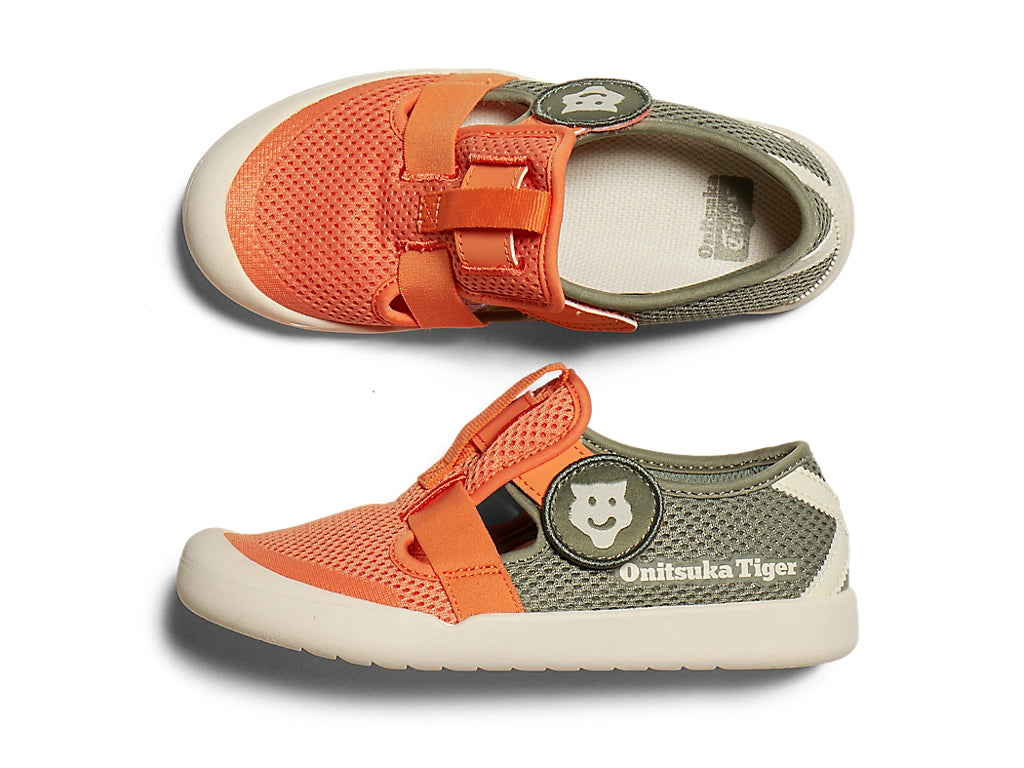日本直送 日版MEXICO 66 KIDS SANDAL MIKAN ORANGE/LICHEN GREEN 17-22cm 鞋系列