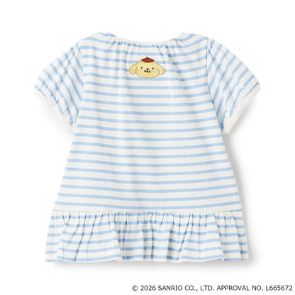 日本童裝 pe#main x 【Sanrio】刺繡圖案上衣 80-130cm 女童款 夏季 TOPS