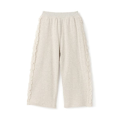 日本童裝 Ly# mine 側荷葉邊寬長褲 100-140cm 女童款 秋季 PANTS