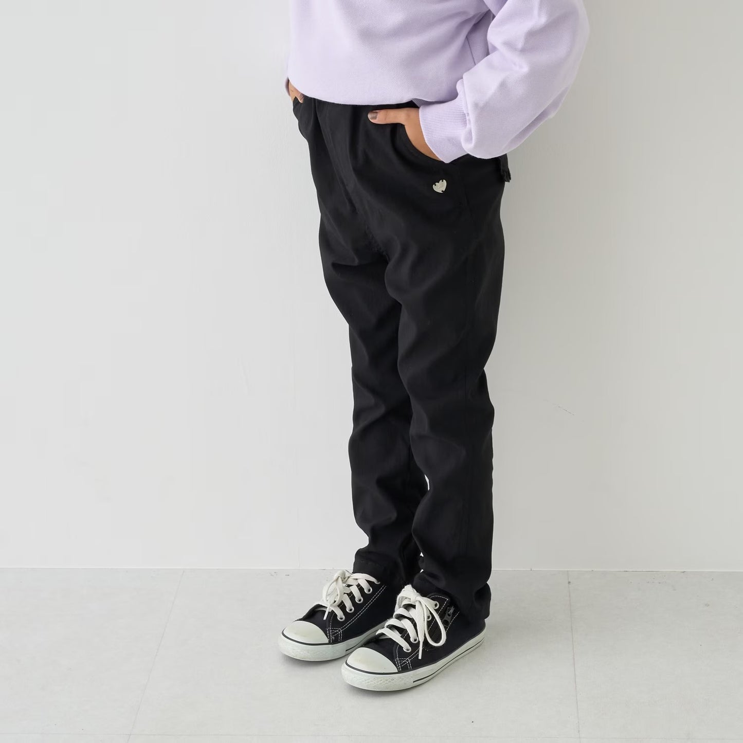 日本童裝 Ly# mine 荷葉邊口袋彈力長褲 100-140cm 女童款 秋季 PANTS