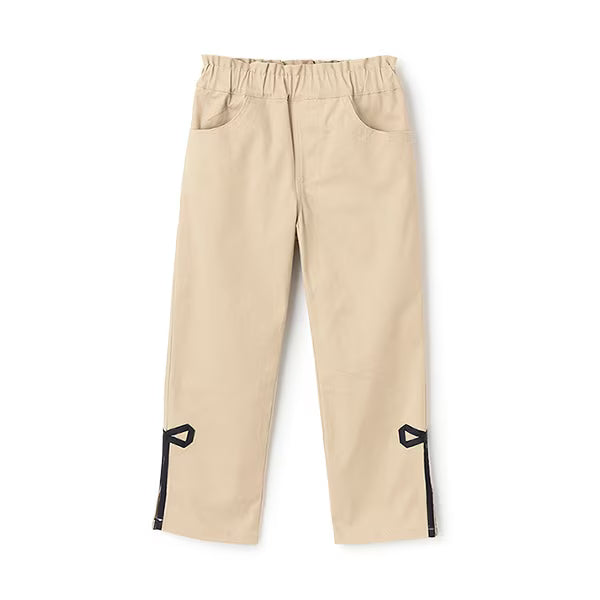 日本童裝 Ly# mine 裝飾絲帶側開衩長褲 100-150cm 女童款 秋季 PANTS