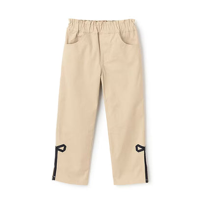 日本童裝 Ly# mine 裝飾絲帶側開衩長褲 100-150cm 女童款 秋季 PANTS