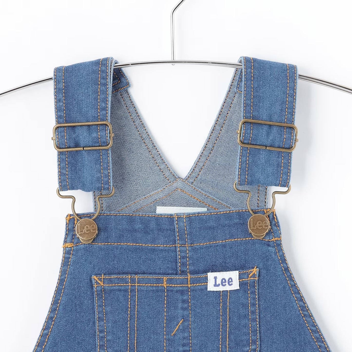 日本童裝 pe#main x【Lee】吊帶連身工人牛仔褲 80-130cm 男童款/女童款 夏季 Jumpsuit