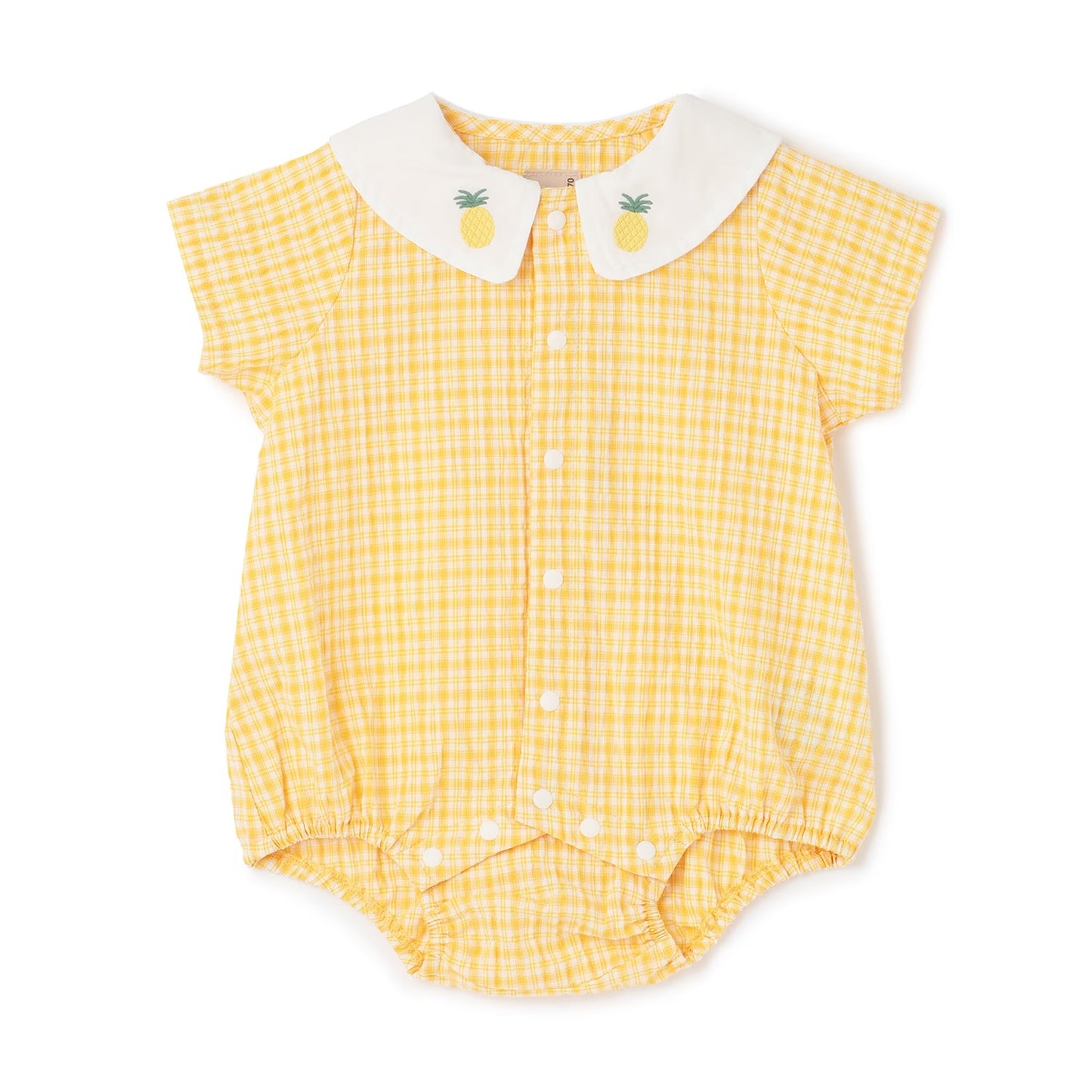 日本童裝 pe#main 水果領皺皺棉連衣 70-80cm 男童款/女童款 初生嬰兒 夏季 Jumpsuit