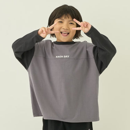 日本童裝 b・R# 防污系列 吸水速乾系列 防UV 拼色上衣 110-140cm 男童款 秋季 TOPS