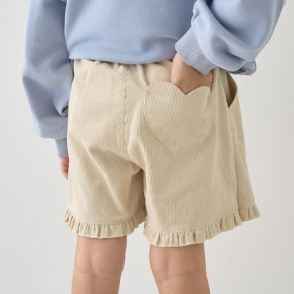 日本童裝 Ly# mine 荷葉邊燈芯絨裙褲 100-140cm 女童款 秋季 PANTS