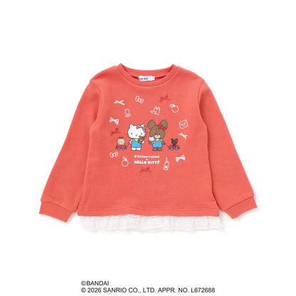 日本童裝 Slap Slip x Sanrio x 小熊學校蕾絲花邊印花上衣 80-130cm 女童款 秋季 TOPS 其他品牌童裝