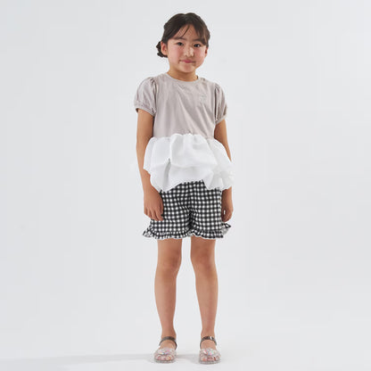 Japanese children's clothing Ly# mine tank top and shorts set 100-150cm girls summer TOPS PANTS 