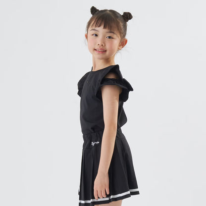 日本童裝 Ly# mine 2Way 前後兩著 隔熱布料 防UV 小飛袖上衣 100-140cm 女童款 夏季 TOPS