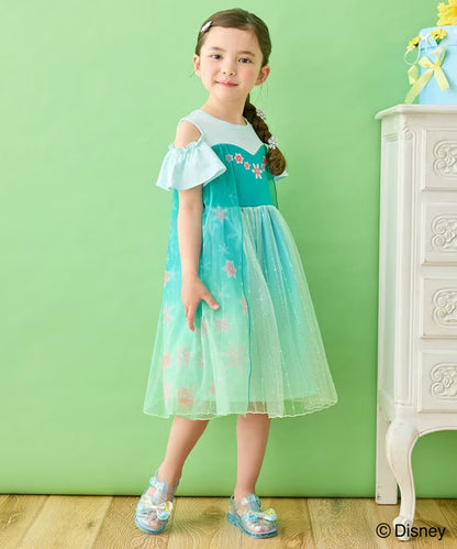 日本童裝 aF#a325 x Disney FROZEN Elsa連身裙 90-140cm 女童款 夏季 DRESSES