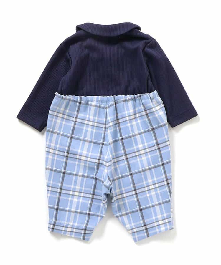 日本童裝 apres les cours 格仔連衣 70-80cm 男童款 冬季 Jumpsuit 聖誕紅/新年紅