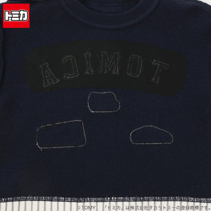 日本童裝 pe#main x TOMICA 格紋下擺衛衣 80-130cm 男童款 秋季 TOPS