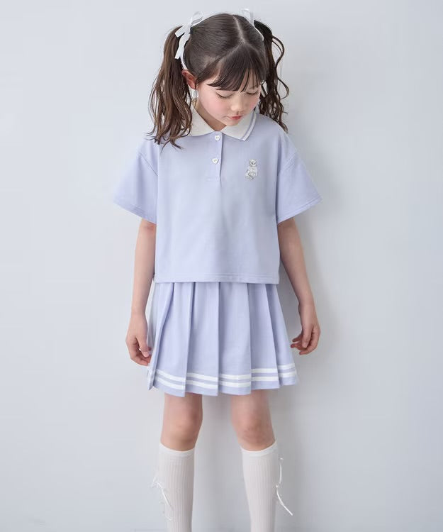 日本童裝 aF#a325 吸水速乾 百褶短裙 110-160cm 女童款 夏季 SKIRTS