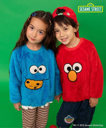 日本童裝 BREEZE x Sesame Street 毛毛上衣 80-140cm 男童款/女童款 冬季 TOPS