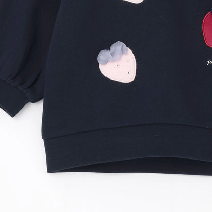 日本童裝 pe#main 士多啤梨圖案衛衣 80-130cm 女童款 冬季 TOPS