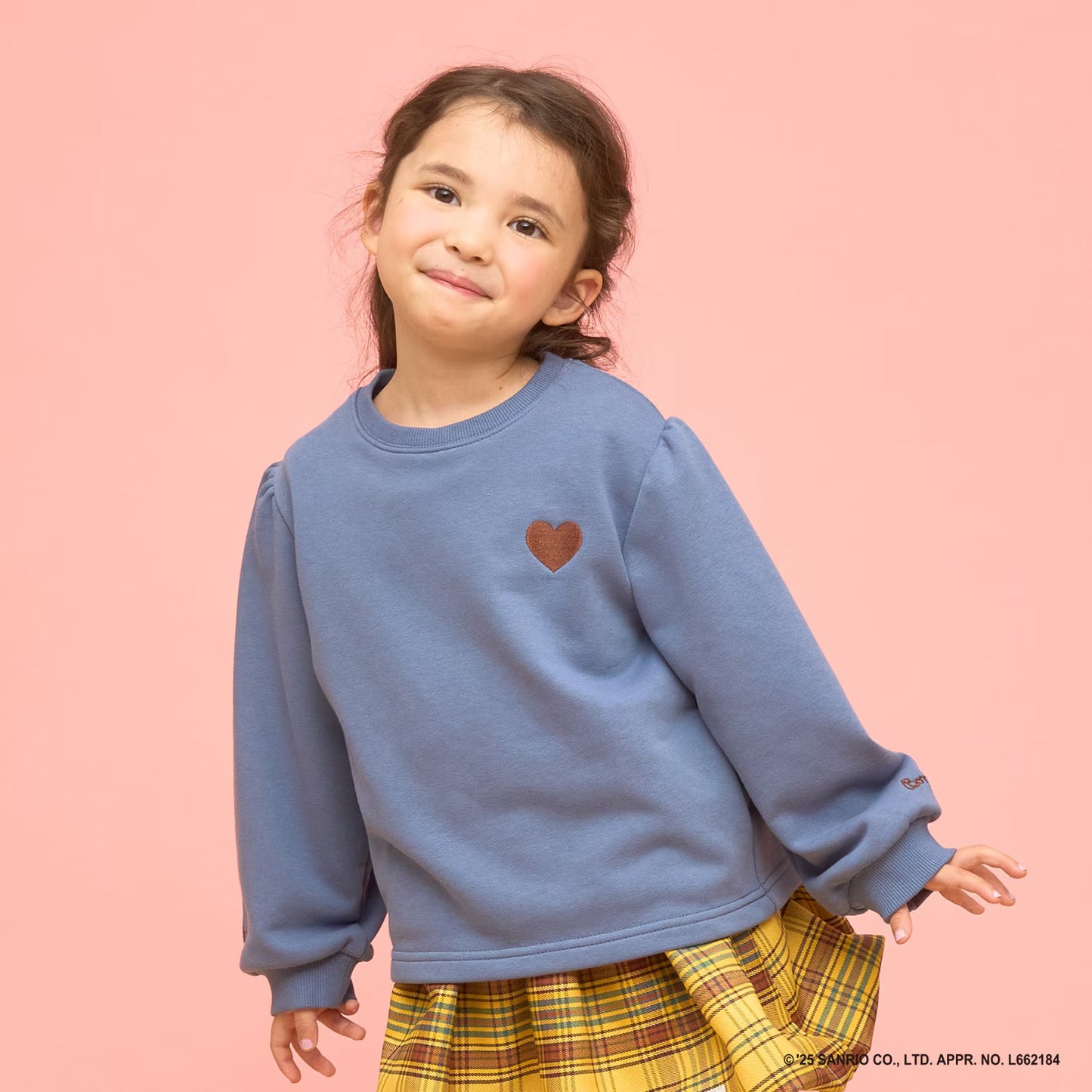 日本童裝 Ly# mine 速乾系列 心心刺繡衛衣 100-150cm 女童款 冬季 TOPS