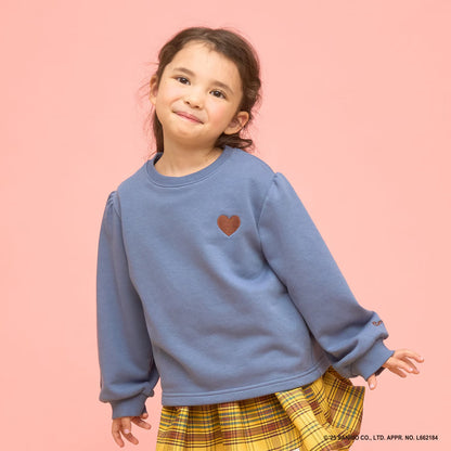 日本童裝 Ly# mine 速乾系列 心心刺繡衛衣 100-150cm 女童款 冬季 TOPS