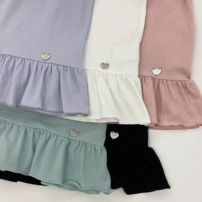 日本童裝 Ly# mine 荷葉邊皺褶高領上衣 100-150cm 女童款 秋季 TOPS