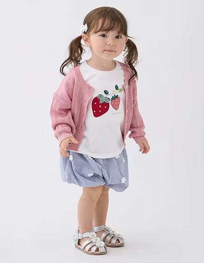 日本童裝 pe#main 泡泡繡花短褲 80-130cm 女童款 夏季 PANTS