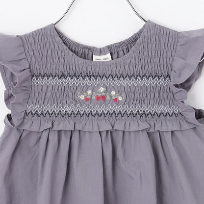 日本童裝 pe#main 士多啤梨刺繡上衣 80-130cm 女童款 夏季 TOPS