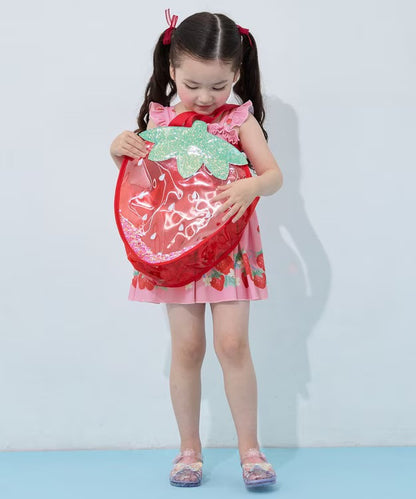 日本童裝 aF#a325 防UV 連身泳衣 100-140cm 女童款 夏季 夏日玩水泳衣特輯