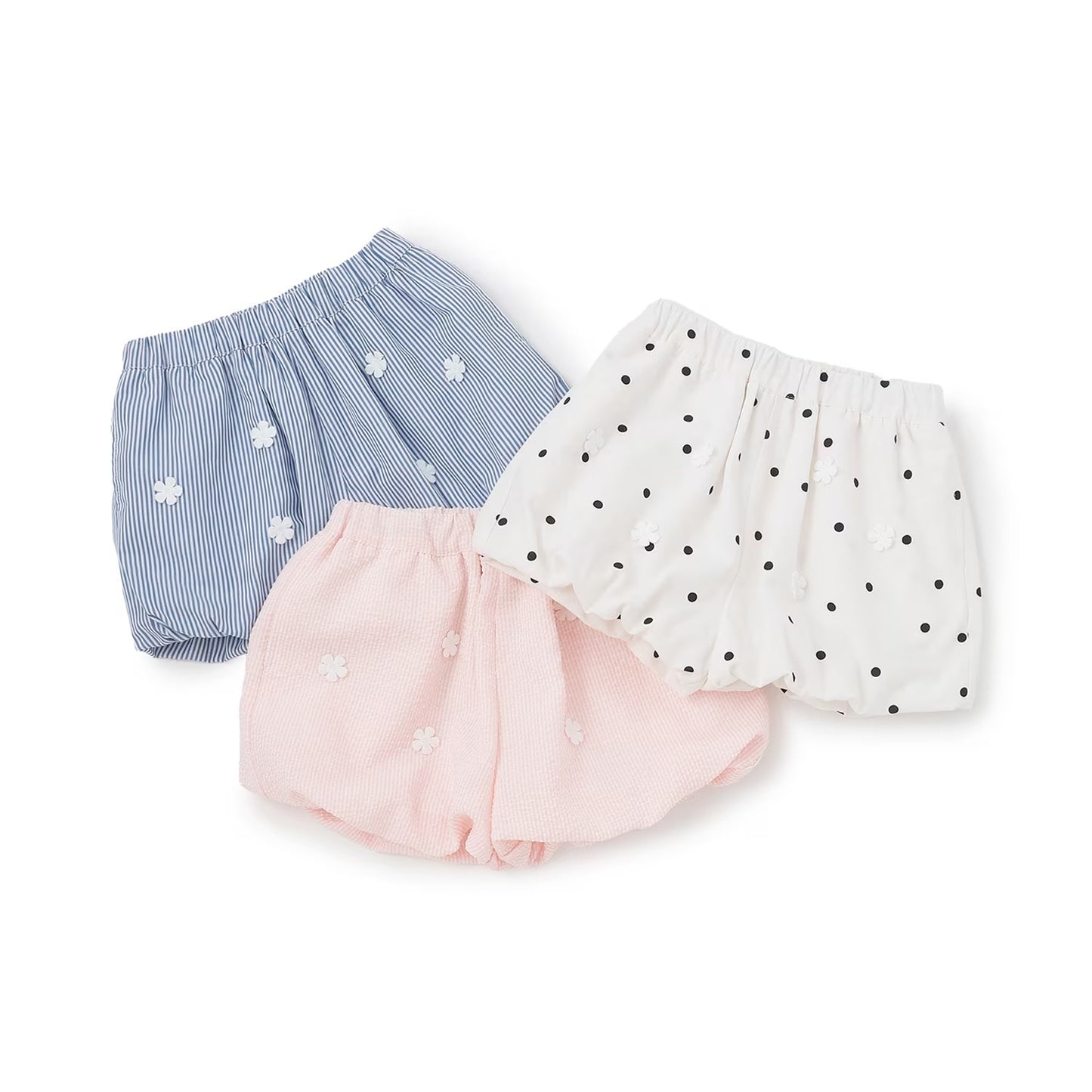 日本童裝 pe#main 泡泡繡花短褲 80-130cm 女童款 夏季 PANTS