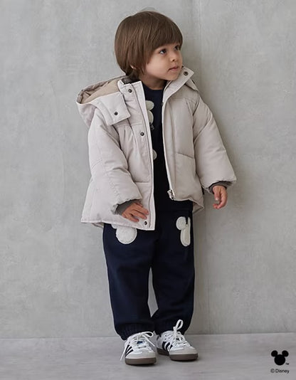 日本童裝 pe#main x Disney 毛毛圖案長褲 80-130cm 男童款 冬季 PANTS