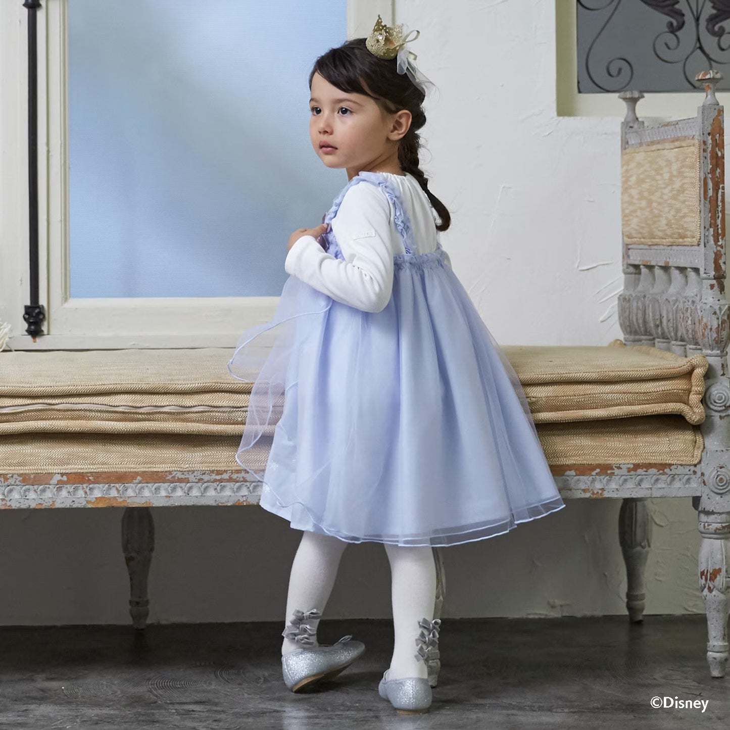 日本童裝 pe#main x Disney Frozen 三件套裝 90-130cm 女童款 冬季 DRESSES OUTERWEAR