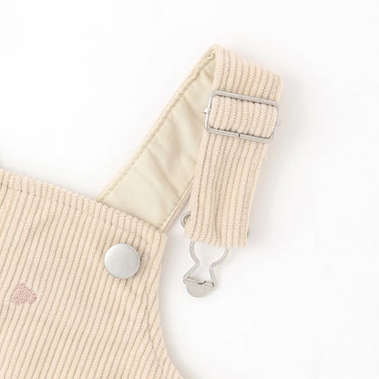 日本童裝 pe#main 心型刺繡燈芯絨背帶裙 80-130cm 女童款 冬季 DRESSES