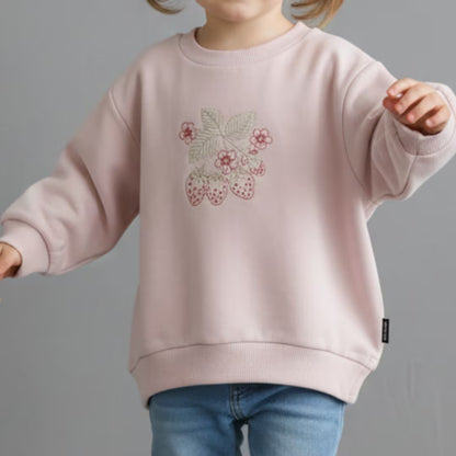 日本童裝 pe#main 印花衛衣 80-130cm 女童款 冬季 TOPS 聖誕紅/新年紅