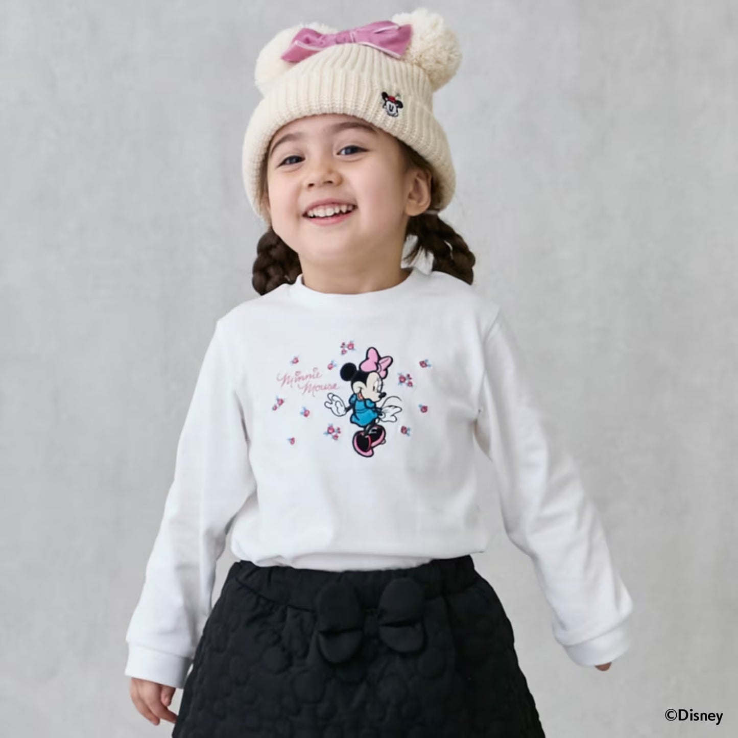 日本童裝 pe#main x Disney 圖案長袖上衣 80-130cm 男童款/女童款 秋季 TOPS