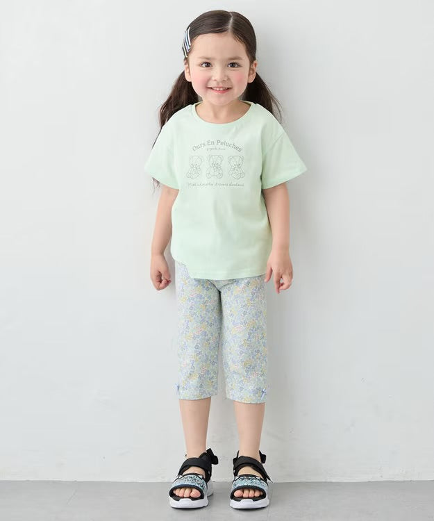 日本童裝 aF#a325 印花短袖上衣 90-160cm 女童款 夏季 TOPS
