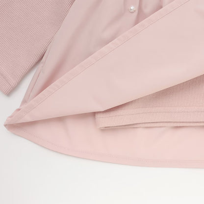 日本童裝 pe#main x Disney 珍珠拼接上衣 80-130cm 女童款 秋季 TOPS