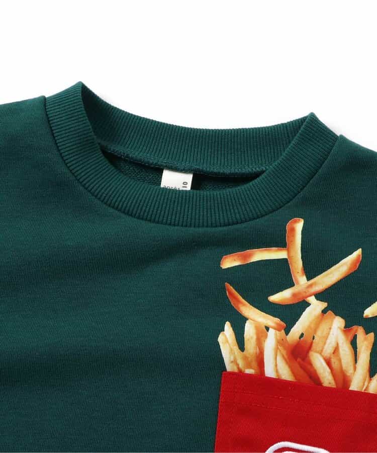 日本童裝 apres les cours x DomDom漢堡 印花衛衣 80-130cm 男童款/女童款 冬季 TOPS 聖誕紅/新年紅