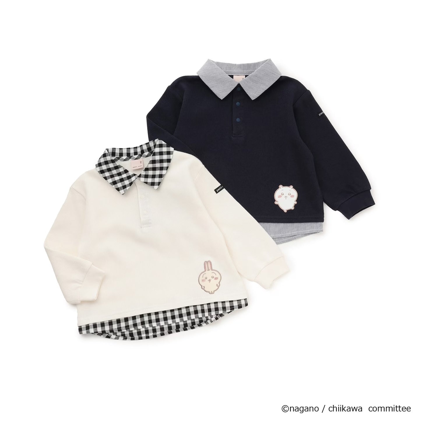 日本童裝 pe#main x Chiikawa 假兩件拼接上衣 80-110cm 男童款 夏季 TOPS