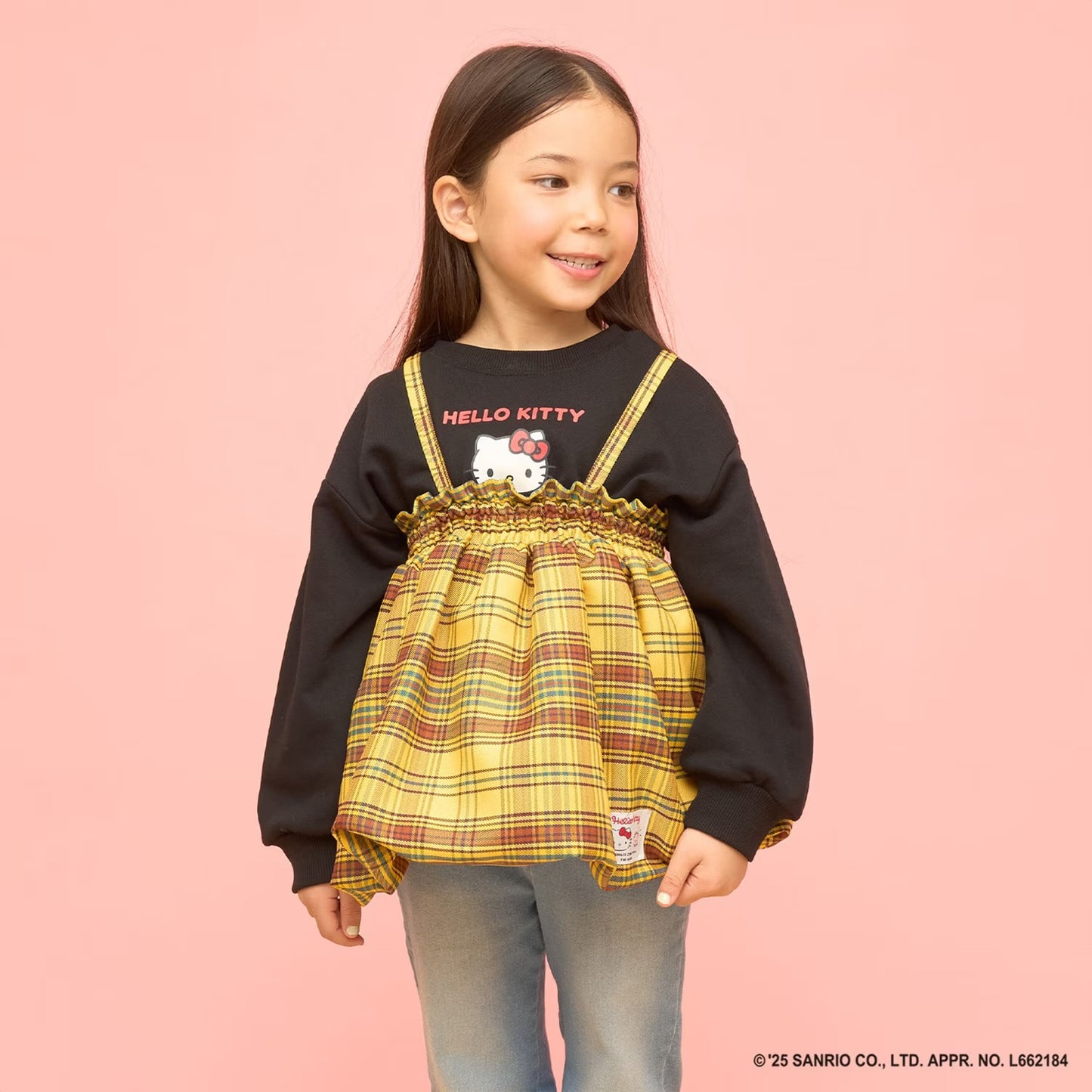 日本童裝 Ly# mine x Sanrio 4Way 前後兩著 可變上衣 可變短裙 100-140cm 女童款 冬季 TOPS SKIRTS