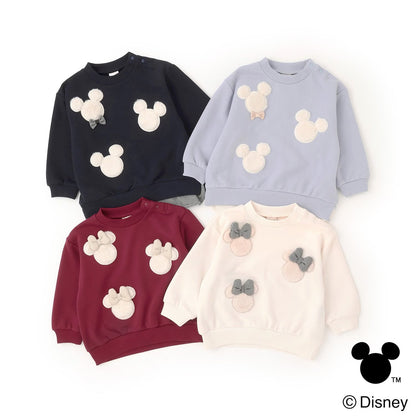 日本童裝 pe#main x Disney 毛毛圖案衛衣 80-130cm 男童款/女童款 冬季 TOPS 聖誕紅/新年紅