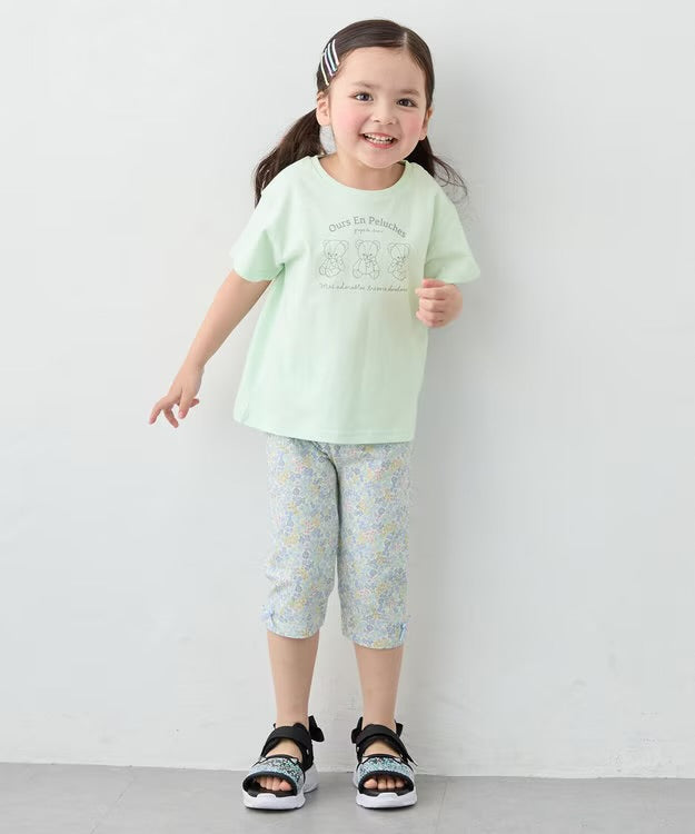 日本童裝 aF#a325 印花短袖上衣 90-160cm 女童款 夏季 TOPS