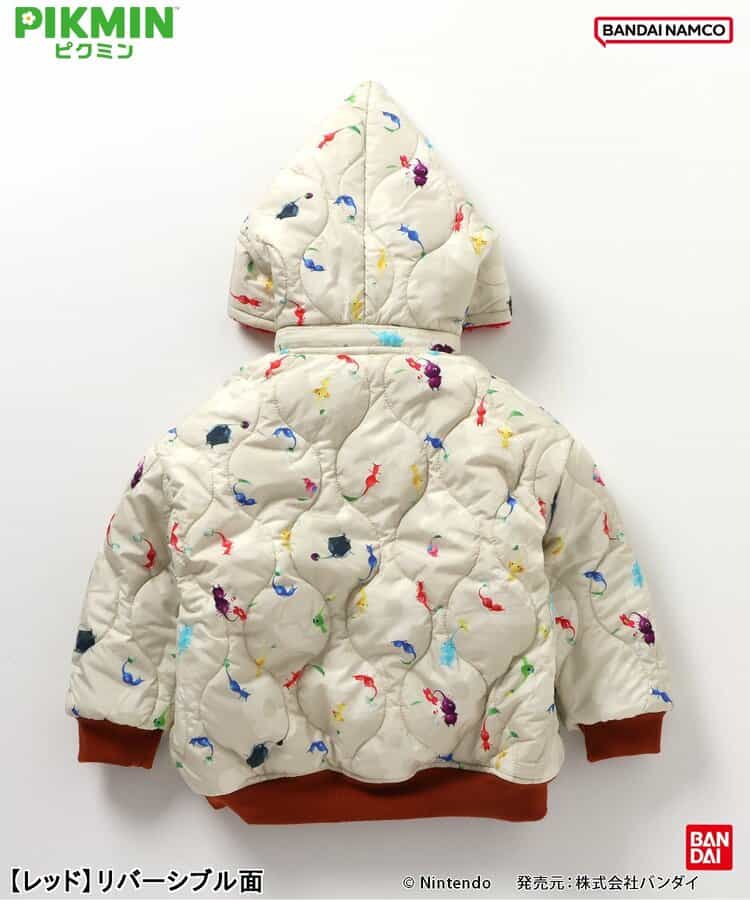 日本童裝 BREEZE x Pikmin 2Way 雙面兩著 夾棉外套 80-140cm 男童款/女童款 冬季 (適合初秋、香港平均溫度、寒冷天氣）OUTERWEAR 